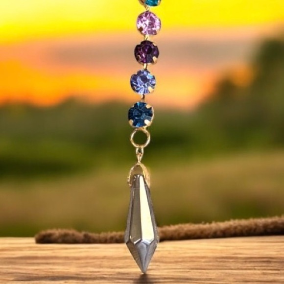 Bag charm MultiColor Rhinestone Cupchain & Pendant. - Picture 12 of 14